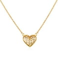 thumbnail image 1 of Reversible Heart Pendant Necklace in 14K Gold, 1 of 5