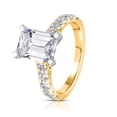 thumbnail image 2 of Lab Created Emerald Cut Diamond Ring in 18K Gold, 2 of 5