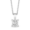 thumbnail image 1 of Princess Cut Solitaire Diamond Pendant Necklace in 18K Gold, 1 of 7