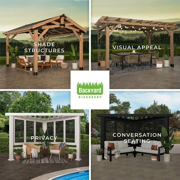 Backyard Discovery 8' x 6' Saxony Cedar Grill Gazebo - Samsclub.com