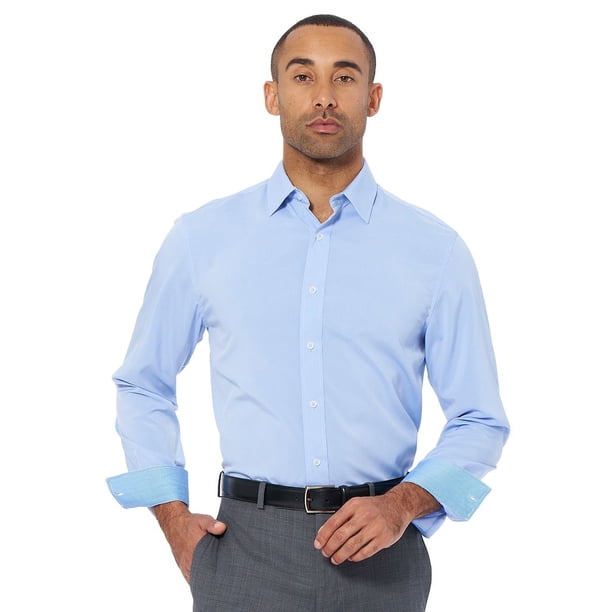 Nick Graham Men's Modern Fit Traveler Dress Shirt - Light Blue 15.5 34/35 :- Light Blue, 15.5 34/35 Nick Graham Men's Modern Fit Traveler Dress Shirt - Light Blue 15.5 34/35 :- Light Blue, 15.5 34/35