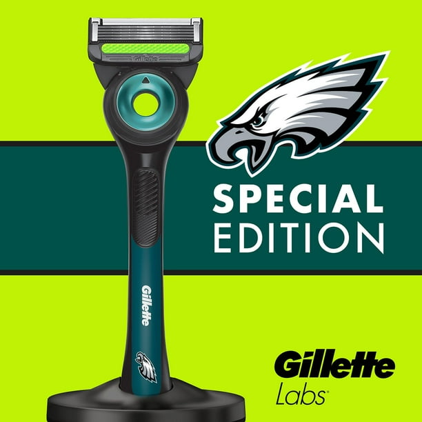 Gillette Labs NFL Philadelphia Eagles Men's Razor, Handle + 8