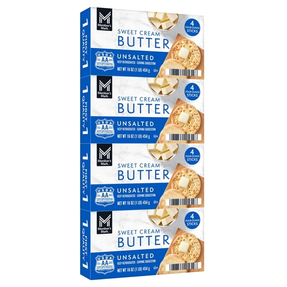 Member's Mark Unsalted Sweet Cream Butter Sticks 16 ct.