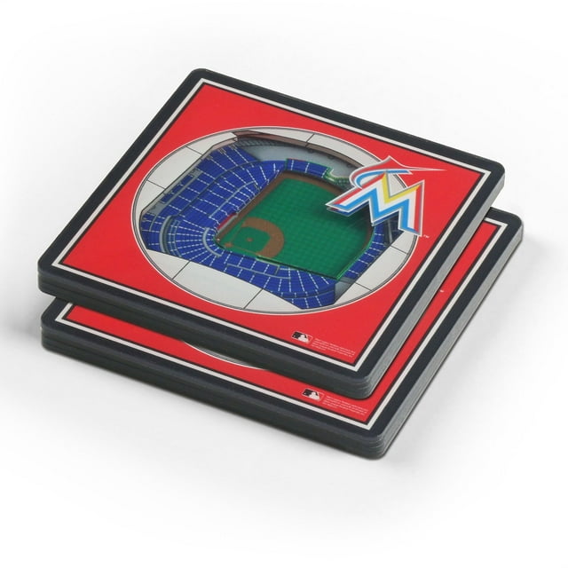 YouTheFan MLB 3D Stadium View Coasters, Assorted Teams