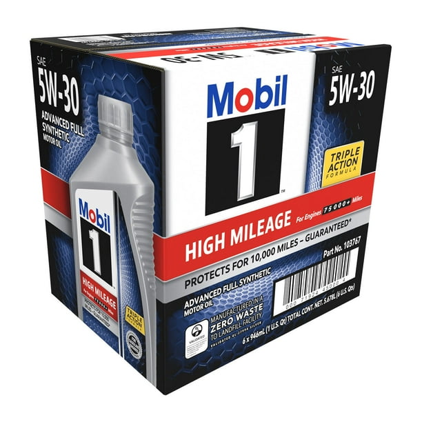 Mobil 1 5W-30 High Mileage Advanced Full Synthetic Motor Oil