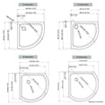 thumbnail image 20 of Breeze 36” x 36” x 77” Corner Shower Kit with Clear Glass, Walls, Base and Hardware, 20 of 20