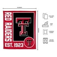 thumbnail image 3 of Logo Brands Texas Tech Red Raiders 60"x70" Super Plush Blanket, 3 of 6