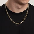 thumbnail image 4 of Solid Figaro Chain Necklace in 14K Gold, 4 of 6