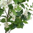 thumbnail image 3 of Faux 6' White Bougainvillea Tree in White Pot, 3 of 6