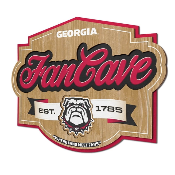 YouTheFan Georgia Bulldogs 17"x12.5" 3D Multi-Layered Fan Cave Sign