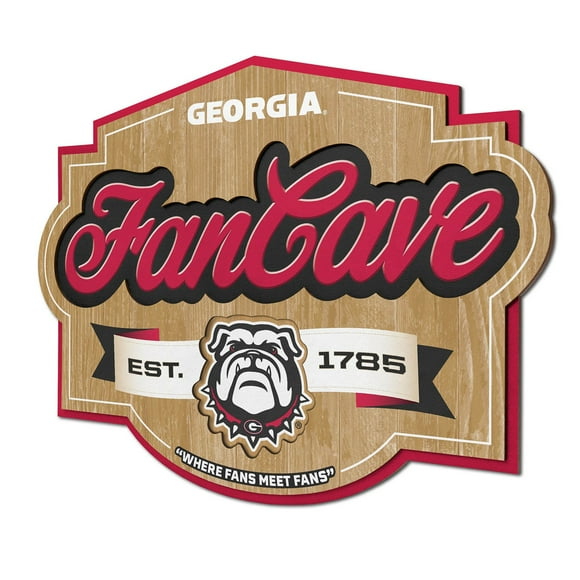 YouTheFan Georgia Bulldogs 17"x12.5" 3D Multi-Layered Fan Cave Sign