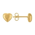 thumbnail image 2 of 14K Yellow Gold High-Polish Puffed Heart Stud Earrings, 2 of 6