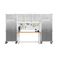 thumbnail image 2 of Seville Classics UltraHD 8-Piece Steel Garage Cabinet Storage Set With Height Adjustable Workbench, 12 Feet Wide Assorted Colors, 2 of 15