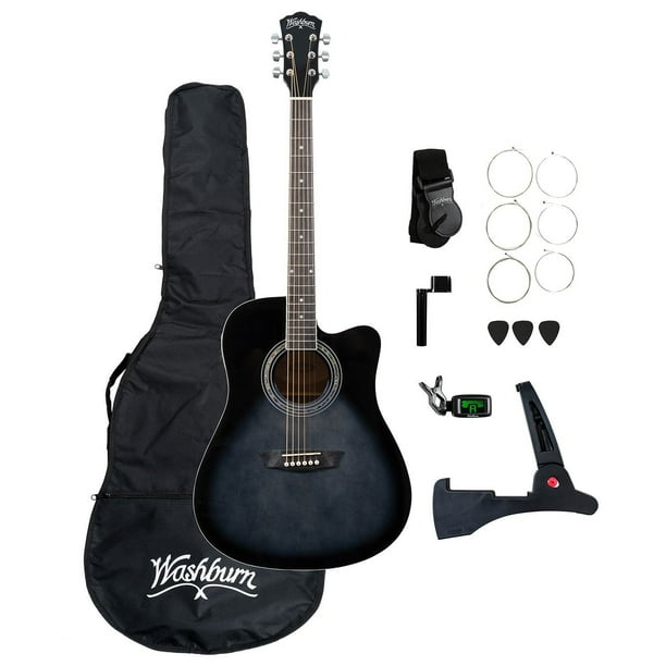 Washburn WA90CETBBPACK Learn & Play Pack Acoustic Guitar with