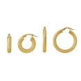 thumbnail image 1 of Diamond Cut Round Hoops in 14K Yellow Gold, 1 of 9