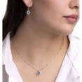 thumbnail image 7 of Round Cut Lab Created Gemstone Dancing Pendant & Earring Set in Sterling Silver, 7 of 7