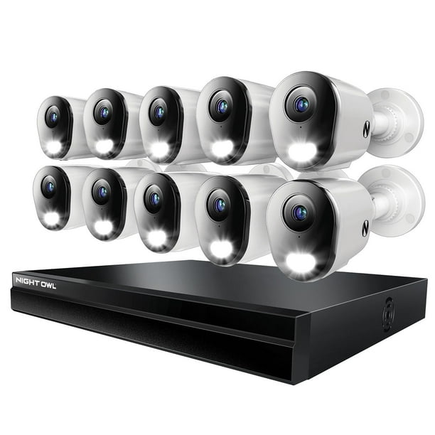 Night Owl 4K PoE Cameras with 4TB NVR Security System, 10pk