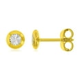 thumbnail image 3 of Diamond Cut Bezel Stud Earrings in 14K Gold, 3 of 4