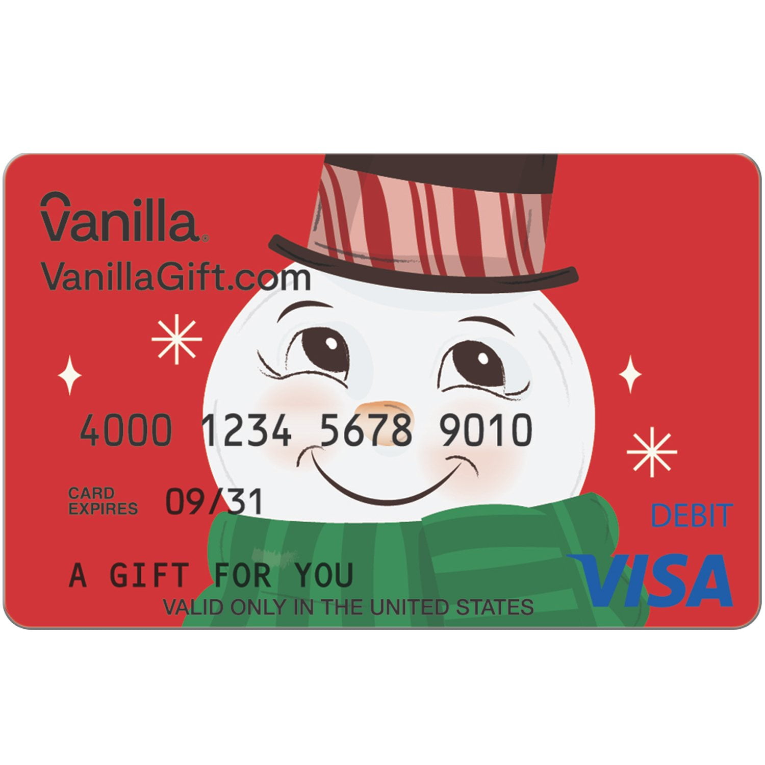 Vanilla Visa Holiday Email Delivery Gift Card
