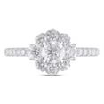thumbnail image 1 of 1.40 C.T. TW Round Cut Floral Halo Diamond Ring in 14K Gold, 1 of 6