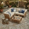 thumbnail image 2 of Cambridge Casual Catalina Teak Sofa Set with Cushions, 6pc, 2 of 11