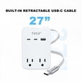 thumbnail image 2 of Tech Squared USB Wall Outlet Expander with Built in Retractable Cable, 2 of 6