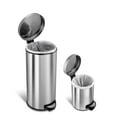 thumbnail image 2 of Nine Stars Combo 7.9 and 1.3 Gallon Step On Trash Can, Stainless Steel, 2 of 6