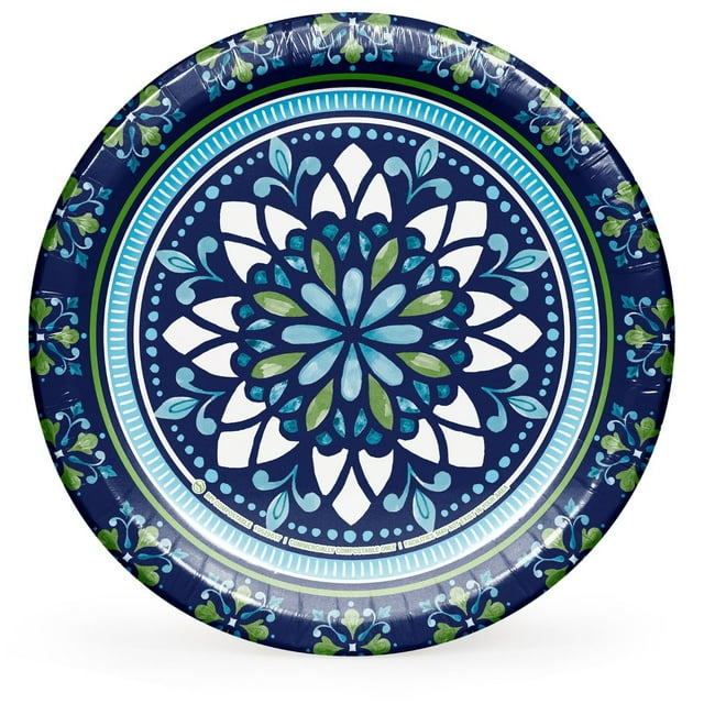 Member's Mark Mosaic Medallions Paper Plates, 10", 85 ct.