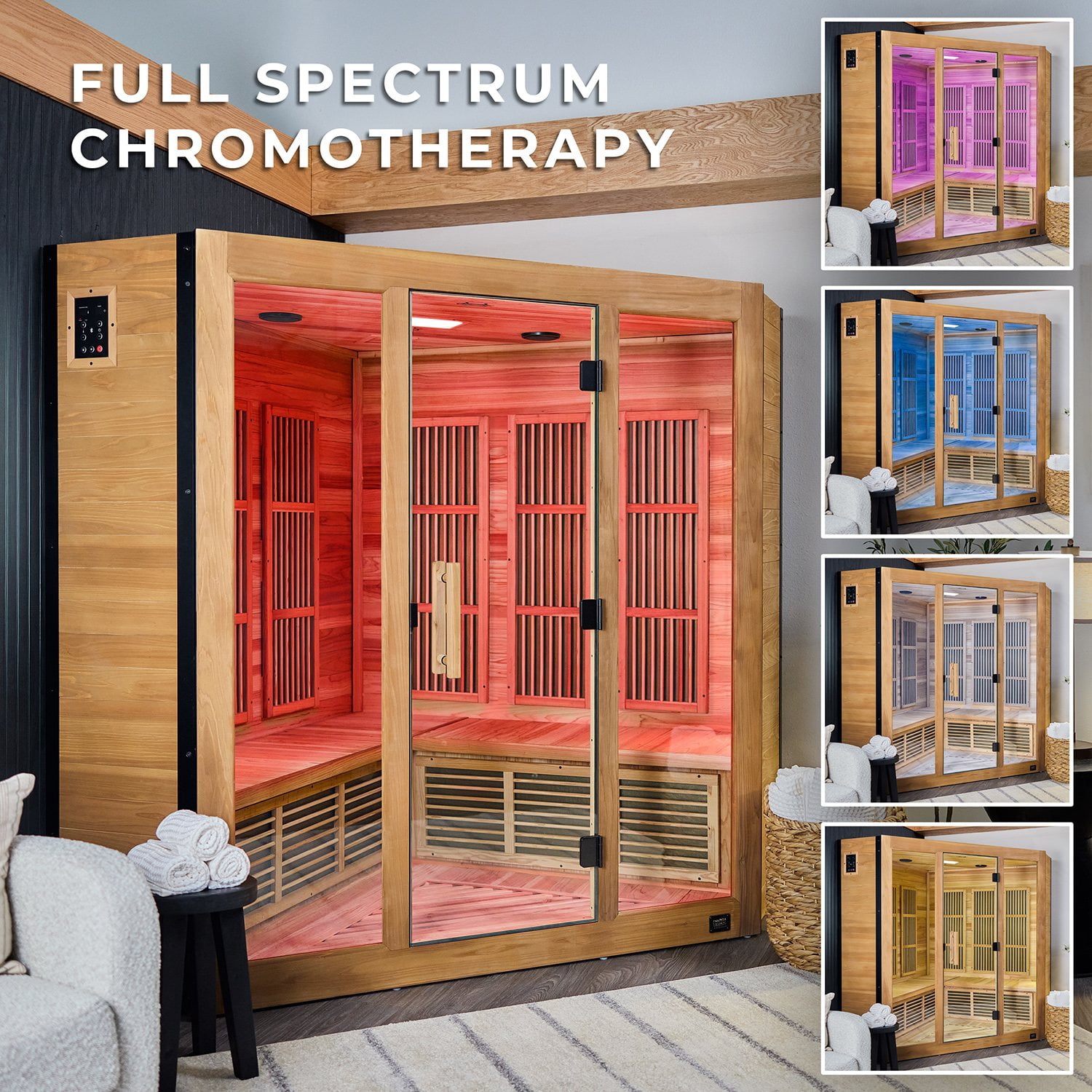 Backyard Discovery 4-Person Cedar Indoor Infrared Corner Sauna