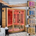thumbnail image 4 of Backyard Discovery 4-Person Cedar Indoor Infrared Corner Sauna with Red Light Therapy and Chromotherapy, 4 of 14