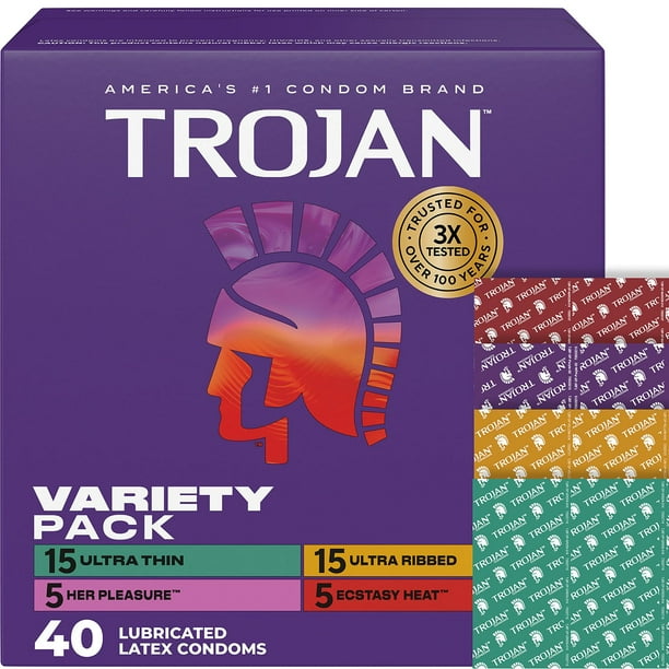 Trojan Variety Pack Lubricated Latex Condoms, 40 ct. - Samsclub.com