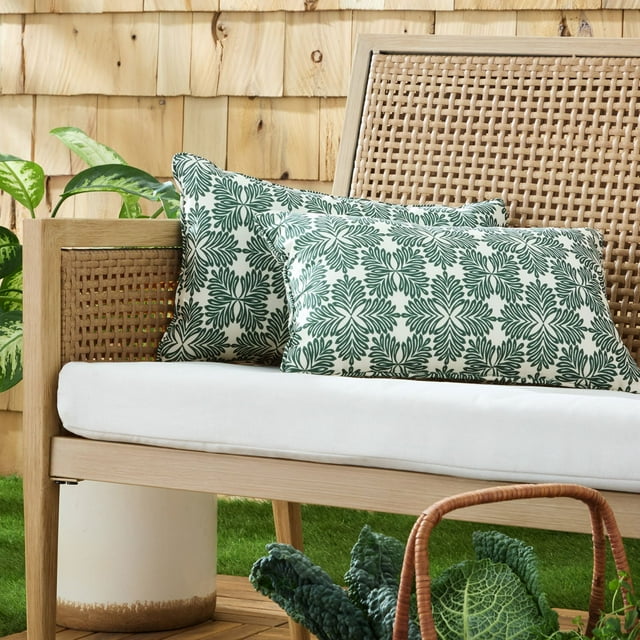 Martha Stewart Tulum Indoor/Outdoor Decorative Pillow, Set of 2, Choose Size