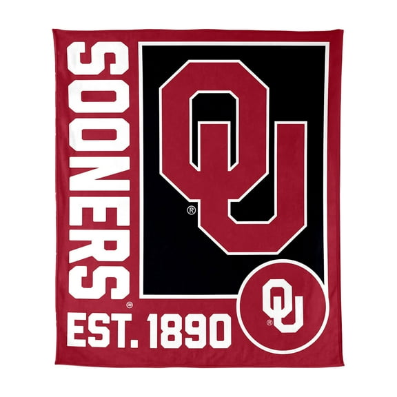 Logo Brands Oklahoma Sooners 60"x70" Super Plush Blanket