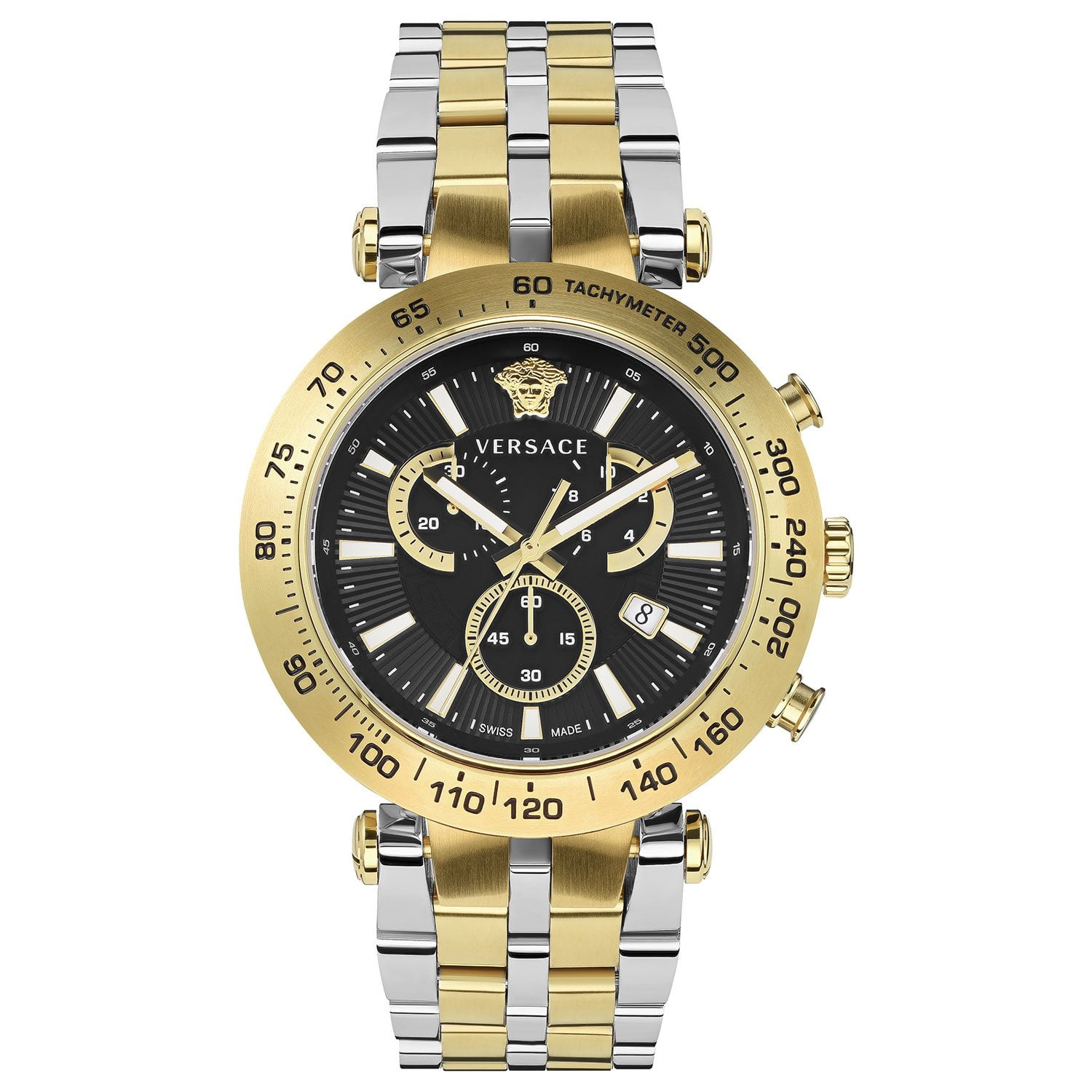 Versace Men's Bold Chronograph Two Tone Bracelet Watch, 46mm