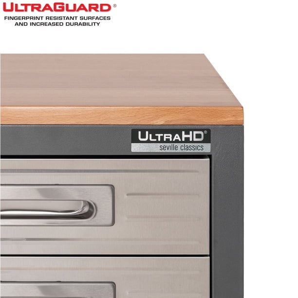 Seville Classics UltraHD Interlocking 2-Drawer Rolling Storage
