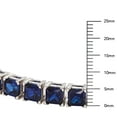 thumbnail image 3 of Princess Cut Gemstone Tennis Bracelet in Sterling Silver, 3 of 5