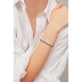 thumbnail image 4 of Oval Cut Gemstone Halo Bolo Bracelet in Sterling Silver, 4 of 5