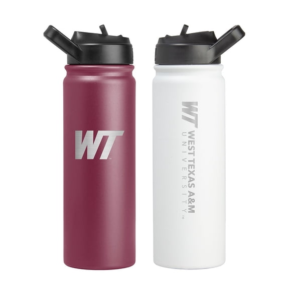 Logo Brands West Texas A&M Buffaloes 24oz SS Water Bottle 2pk