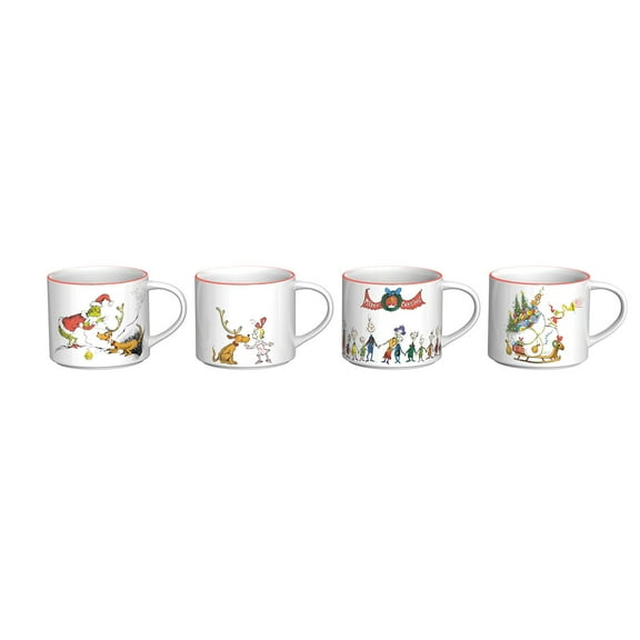 Zak Designs 15oz 4pk Ceramic Holiday Mugs in Gift Box