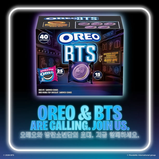 Oreo BTS & OREO Double Stuf Cookies Variety Pack, 1.02 oz., 40 pk