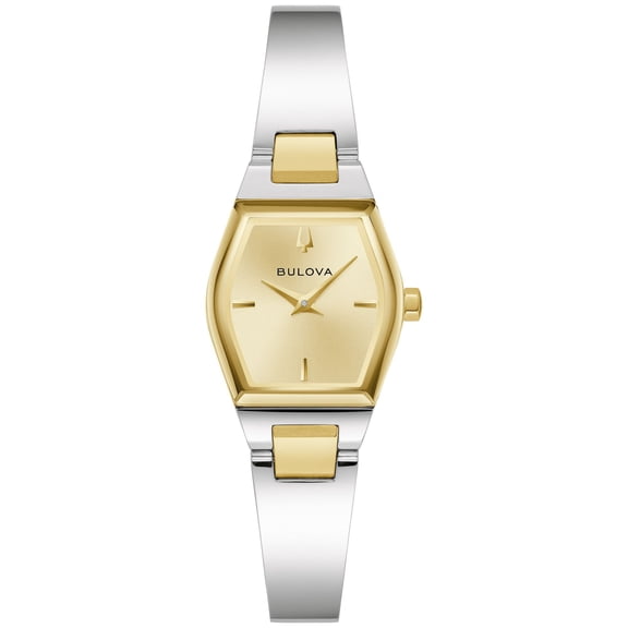 Bulova Silver-Tone Gemini Champagne Dial Watch, 22.5mm