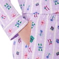 thumbnail image 5 of DreamMark Women's 2-Piece Holiday Notch Collar Pajama Set, 5 of 12