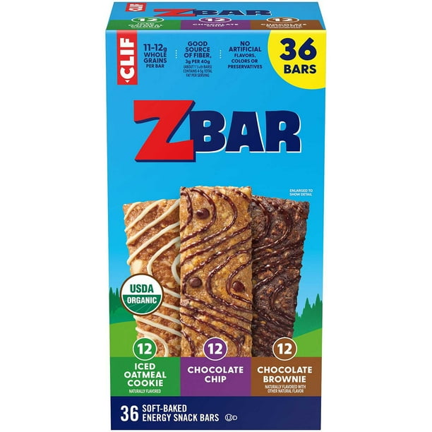 Zbar Soft Baked Organic Granola Snack Bars, Variety Pack, 36 pk