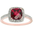 thumbnail image 1 of Cushion Cut Gemstone & 0.18 CT.T.W. Halo Diamond Ring in 14K Gold, 1 of 4