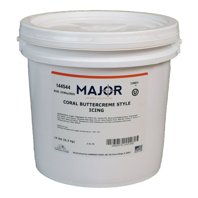 Major DecoCremes Icing, Coral 14 lbs.