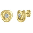 thumbnail image 1 of 0.10 CT. T.W. Diamond Love Knot Earring in 14K Gold, 1 of 4