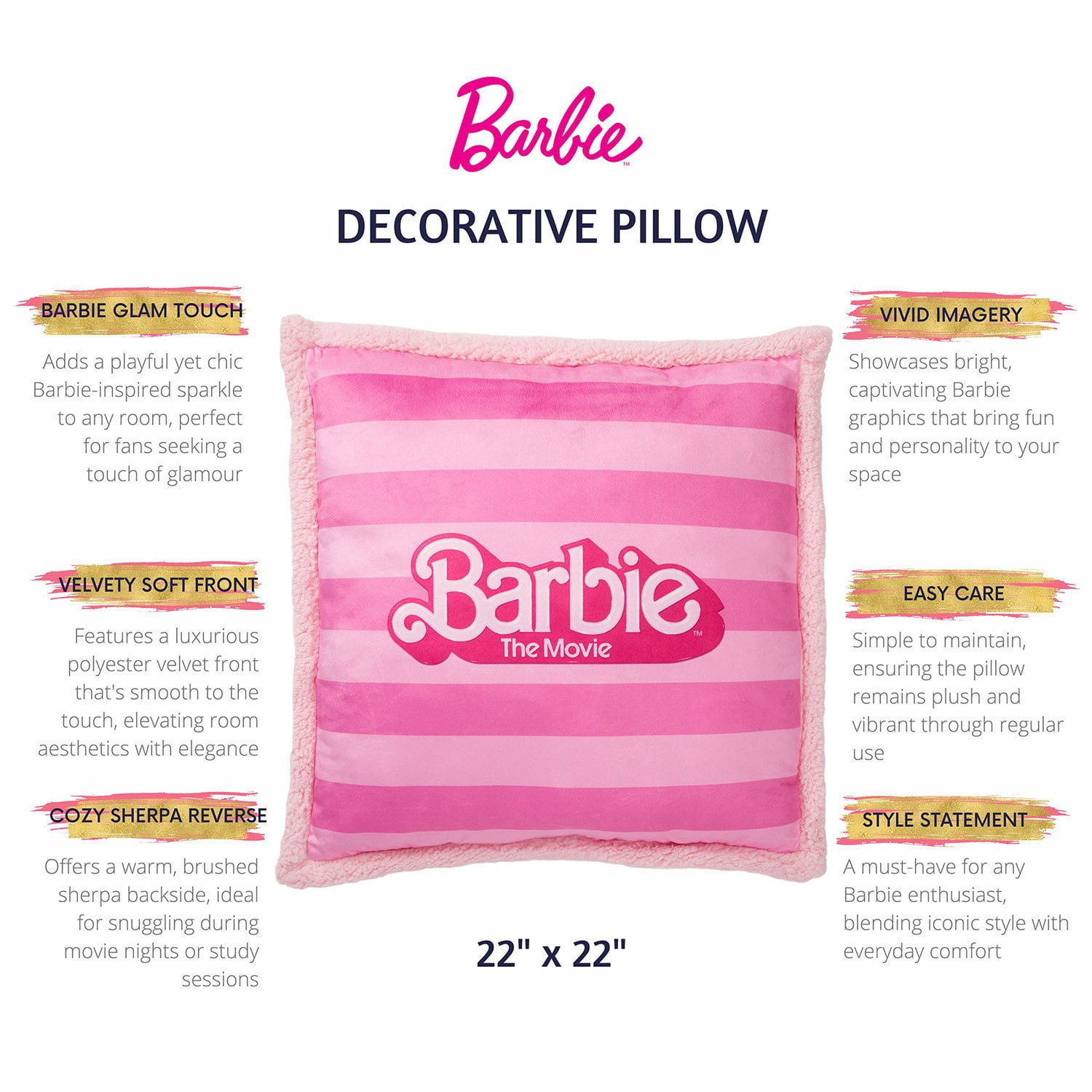 Barbie Decorative Pillow, 22