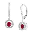 thumbnail image 6 of Round Cut Lab Created Gemstone Dancing Pendant & Earring Set in Sterling Silver, 6 of 8