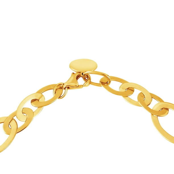 Interlocked Oval Link Bracelet in 14K Yellow Gold - Samsclub.com
