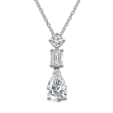 Lab Created Multi-Shape Diamond Pendant in 14K Gold, 1.45C.T.T.W.